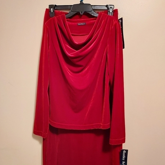 Bentley Arbuckle red velvet NWT size 10 top and skirt - Picture 13 of 14